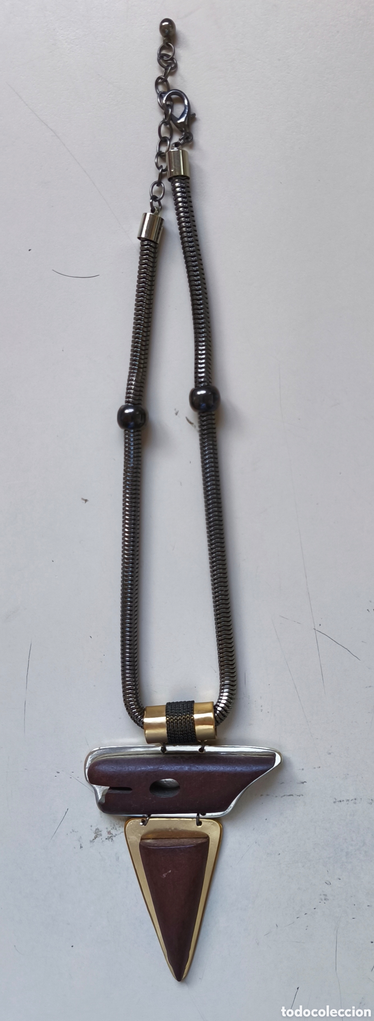 Joalharia: Collar de estilo brutalista y modernista. A&ntilde;os 80