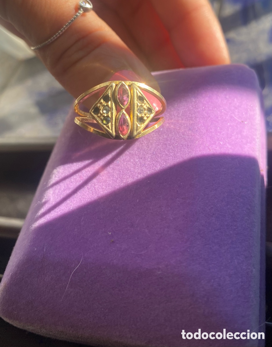 Schmuck: Anillo arte deco con piedras