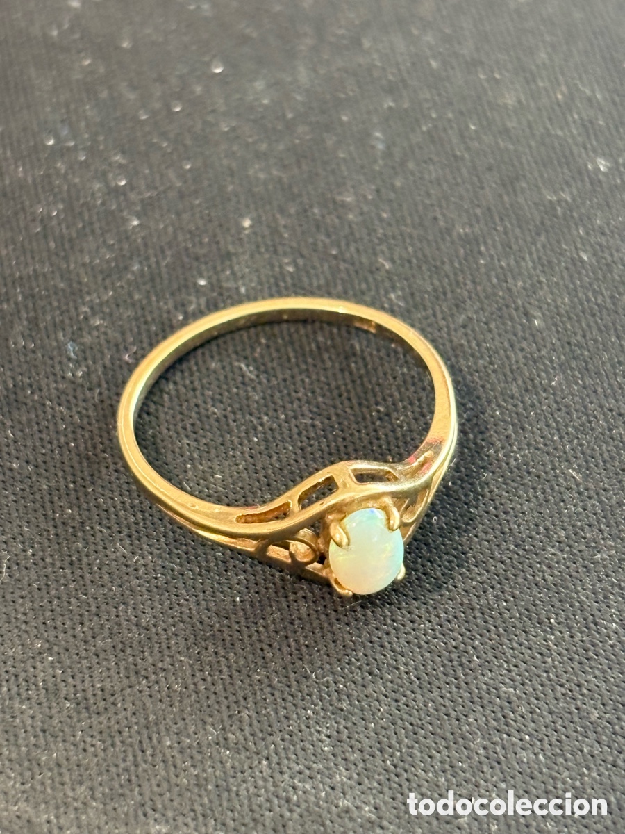 Joalharia: Anillo solitario Oro 9k 375 &bull; &Oacute;palo Natural