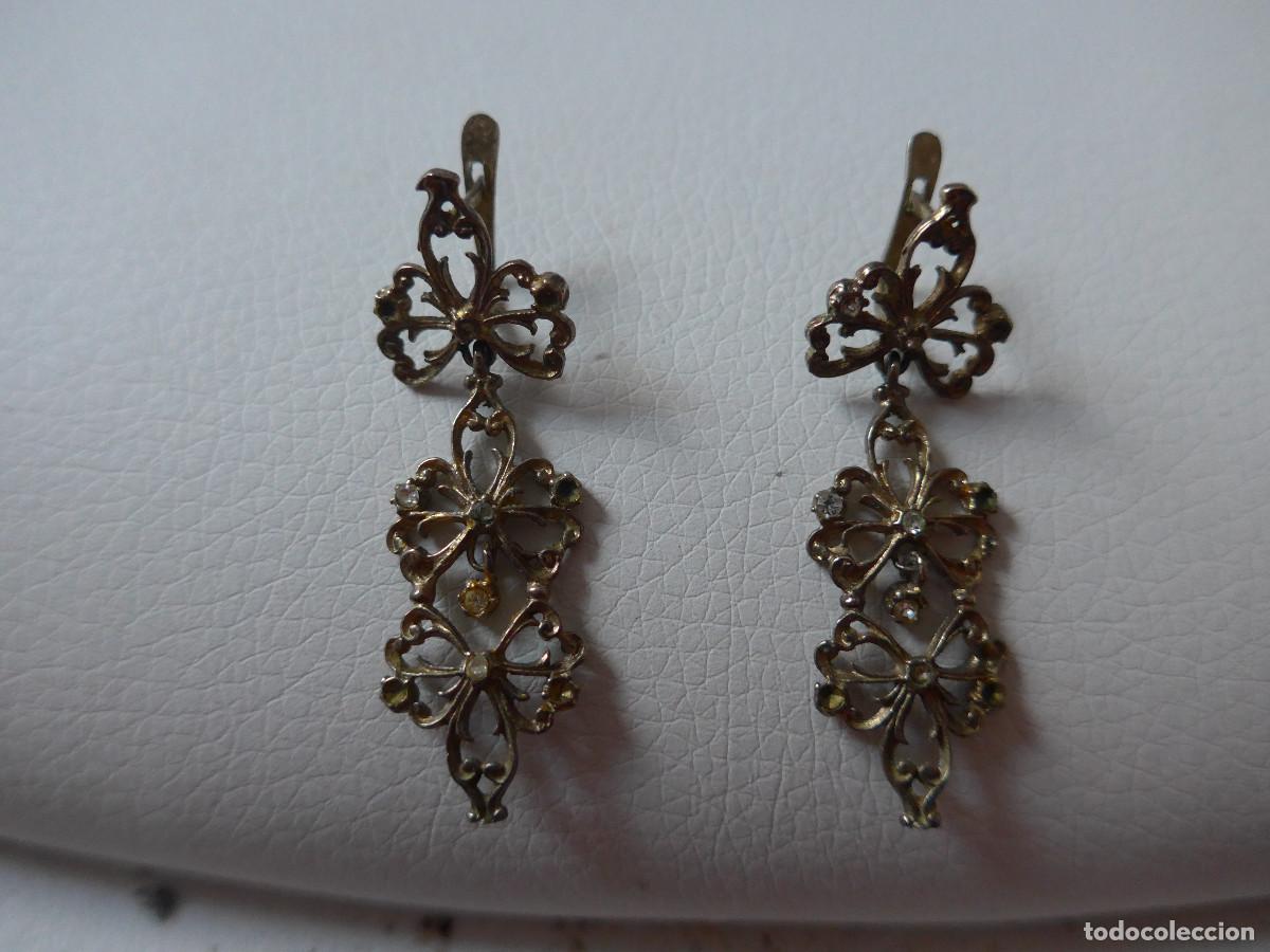 Joyeria: PAREJA DE ANTIGUOS PENDIENTES - Foto 2