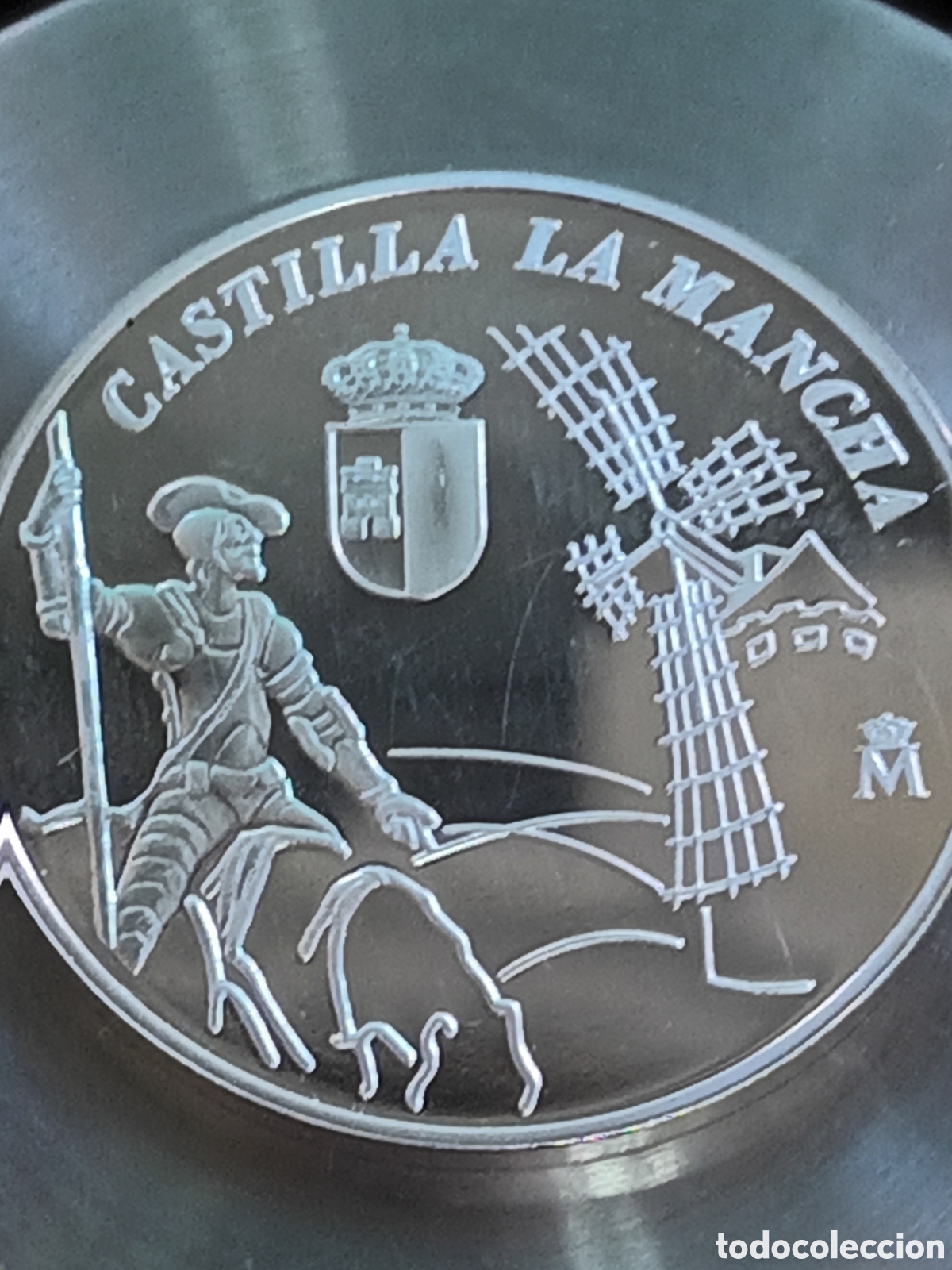 Joaillerie: MEDALLA CONMEMORATIVA DE CASTILLA LA MANCHA PLATA 925 NUEVA ENCAPSULADA
