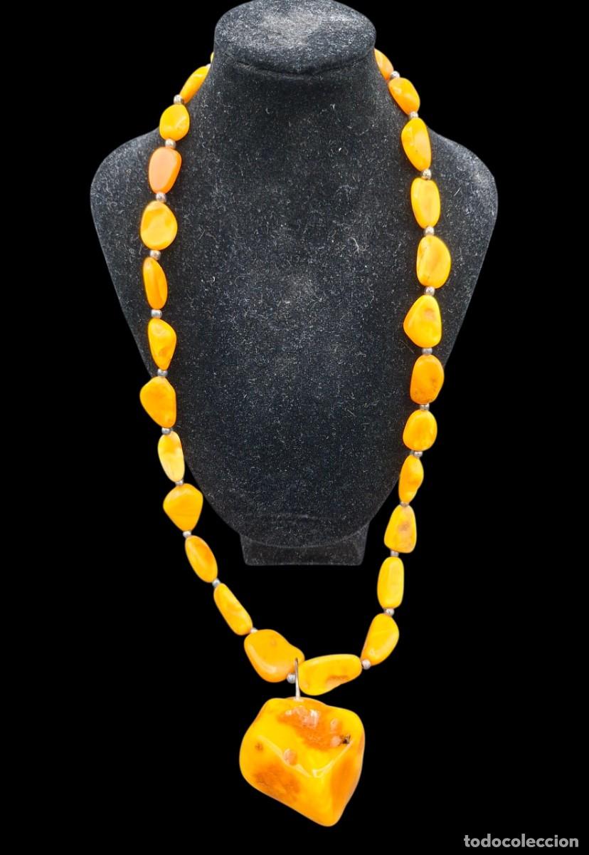 Jewelry: Gran collar de Ambar con cierre y gran pieza central