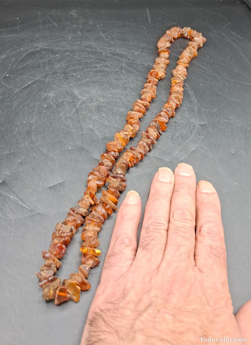 Joyeria: Gran collar de piedras de Ambar sin pulir - Foto 3