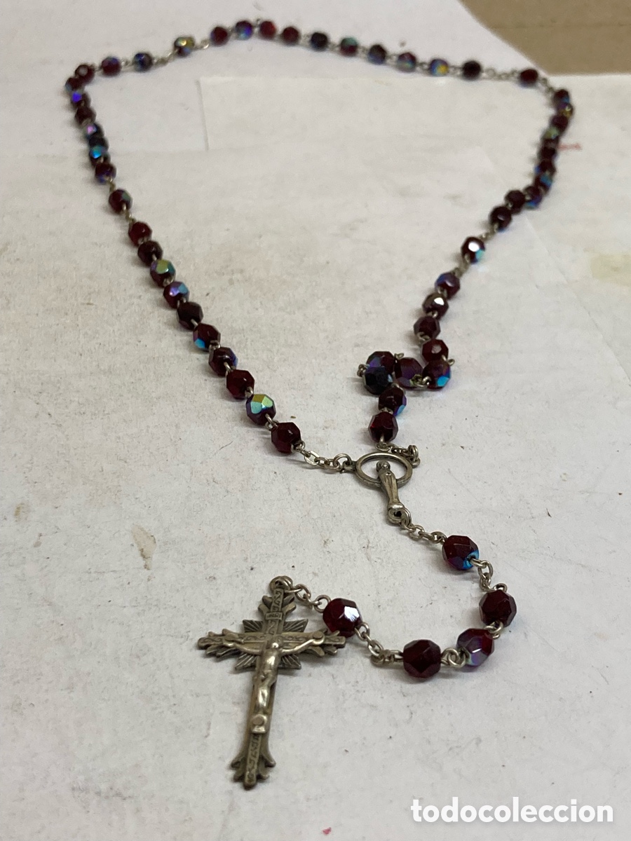 Joyeria: Rosario de plata religiosa CC514