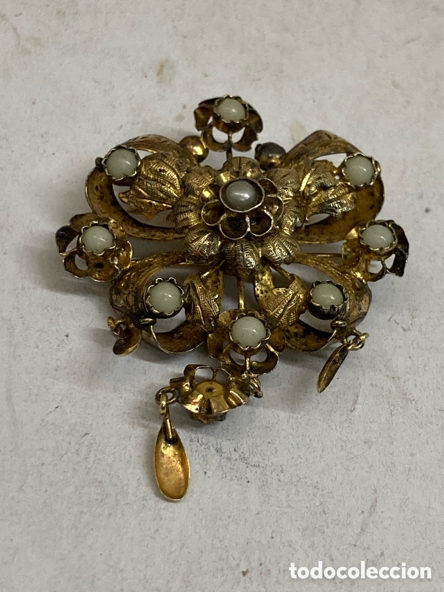 Gioielleria: Broche de plata dorada B248