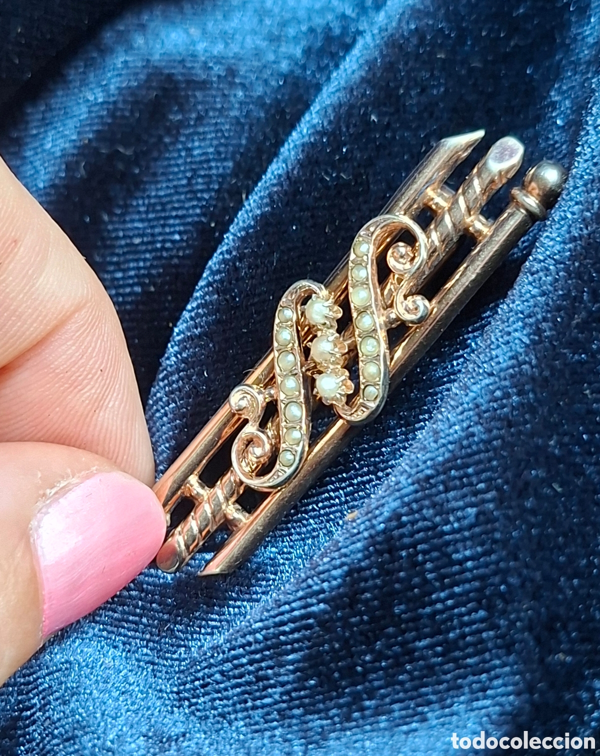 Joyeria: Broche de plata dorada del Siglo XIX - Foto 8