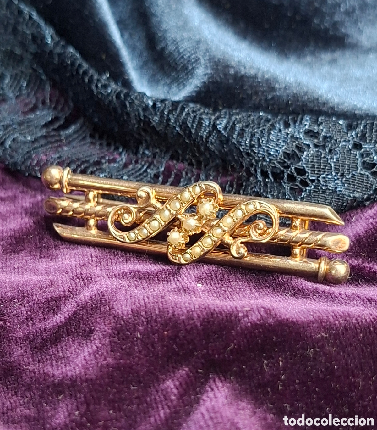 Joyeria: Broche de plata dorada del Siglo XIX - Foto 9