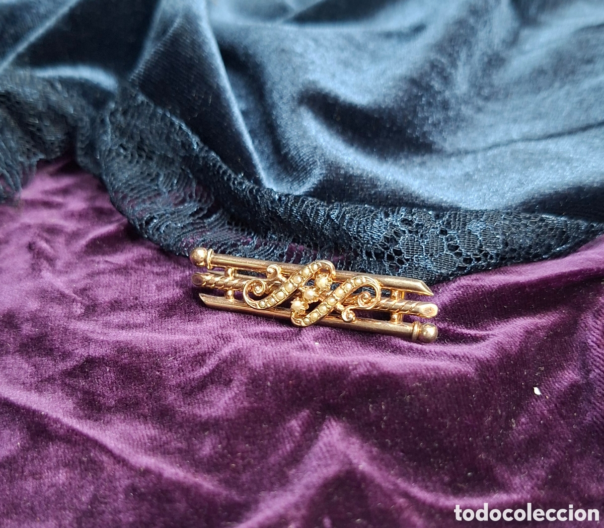 Joyeria: Broche de plata dorada del Siglo XIX - Foto 10