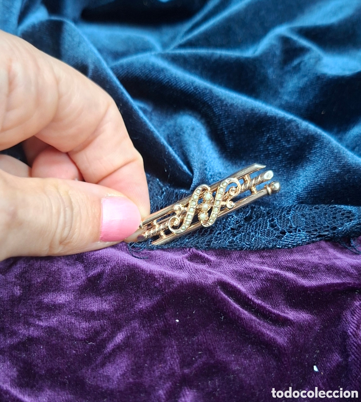 Joyeria: Broche de plata dorada del Siglo XIX - Foto 19