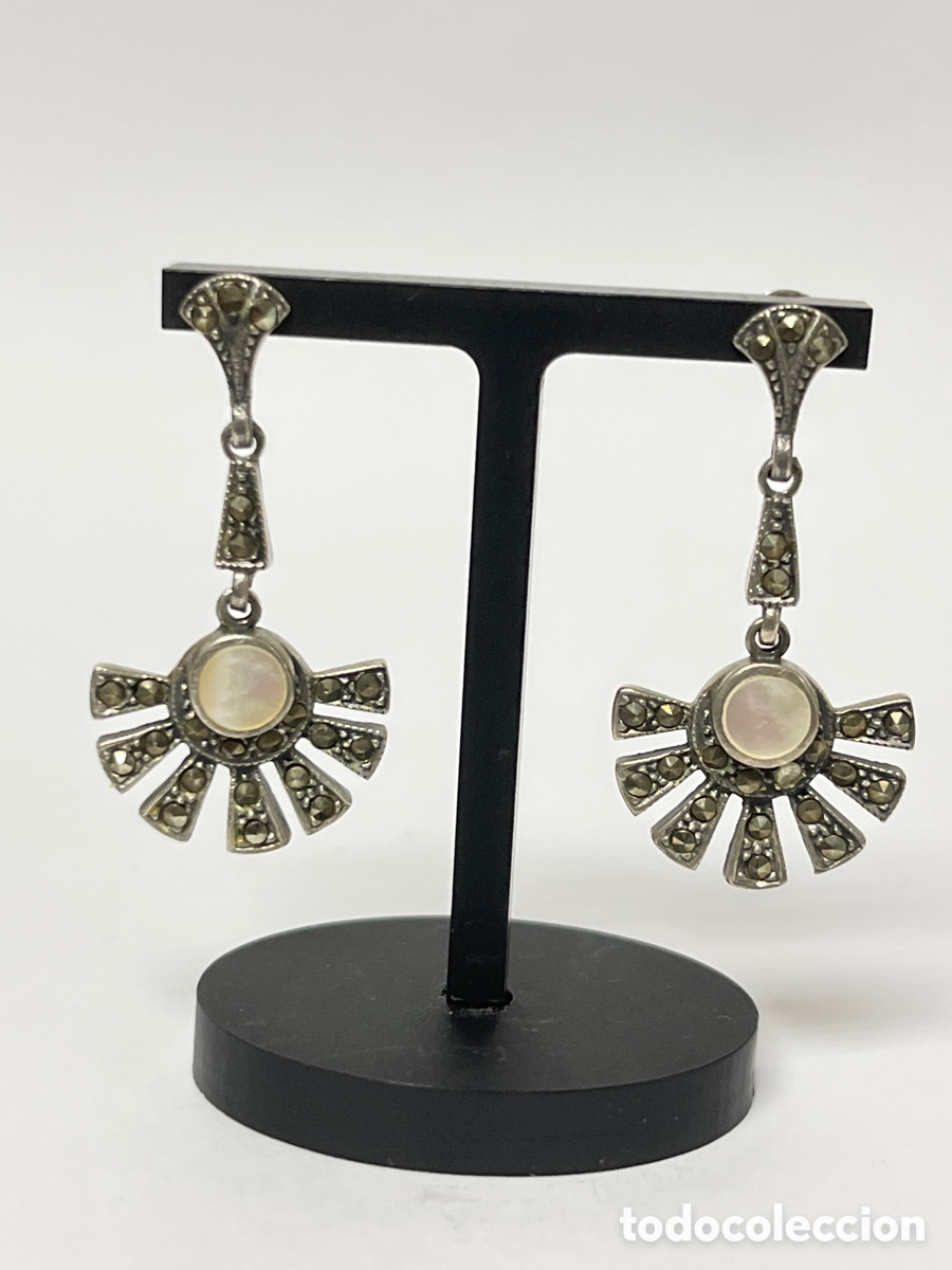 Joyeria: Pendientes de plata n&aacute;car P541