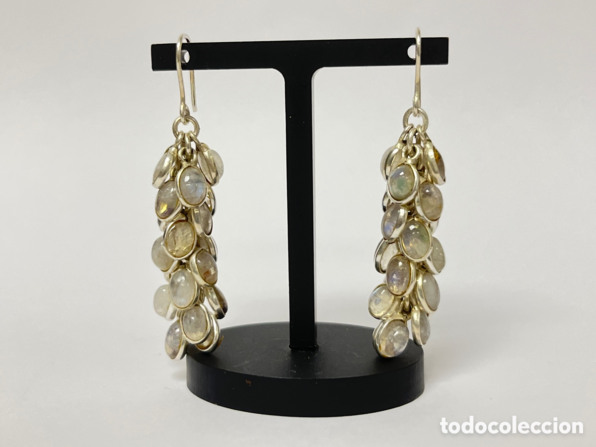 Joyeria: PENDIENTES DE PLATA Y PIEDRA LUNA /P541