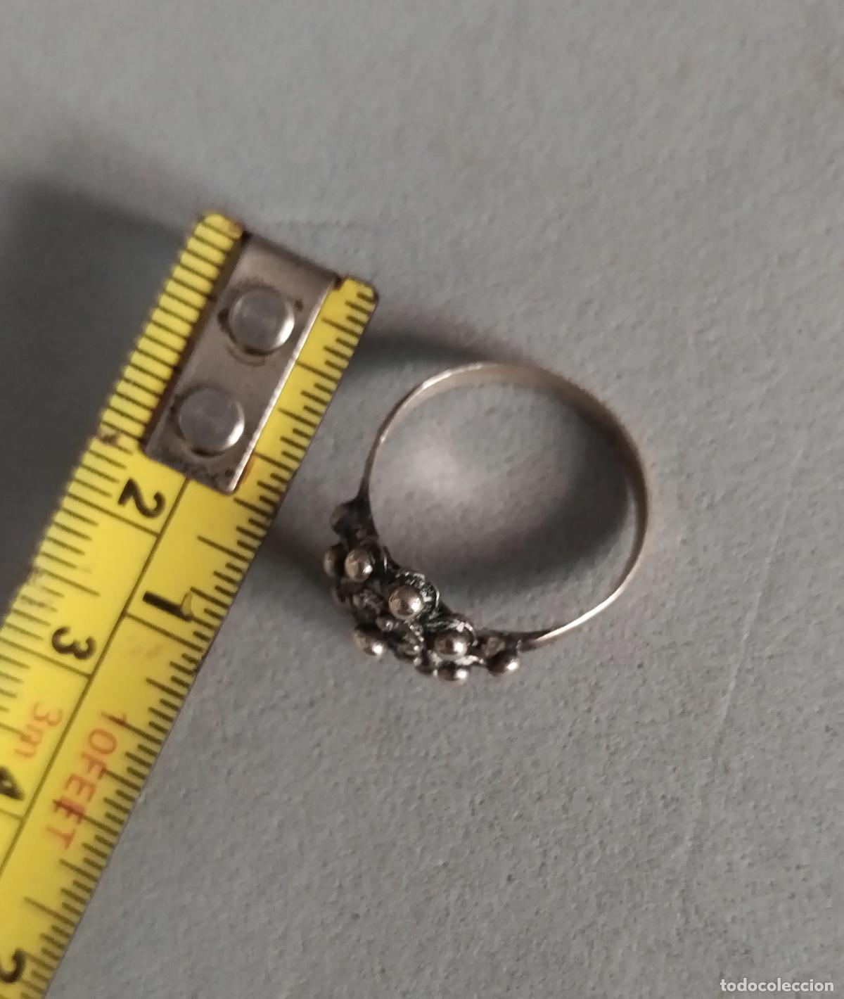 Joyeria: Antiguo anillo charro de plata de ley. - Foto 2