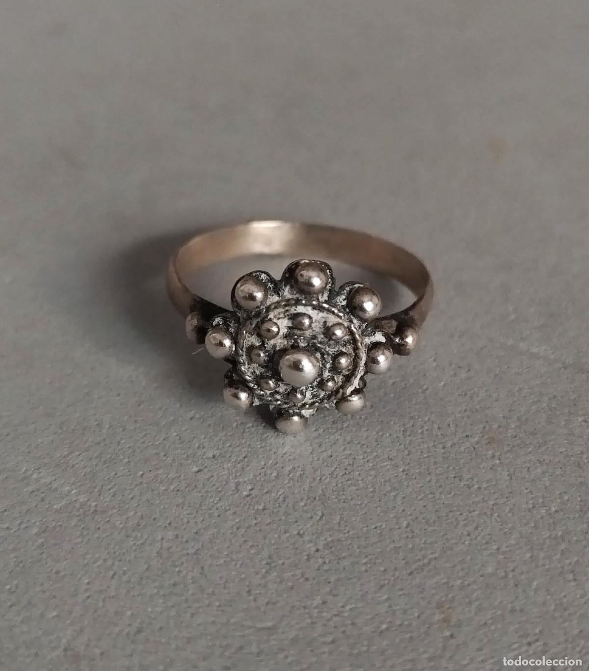 Joyeria: Antiguo anillo charro de plata de ley. - Foto 3