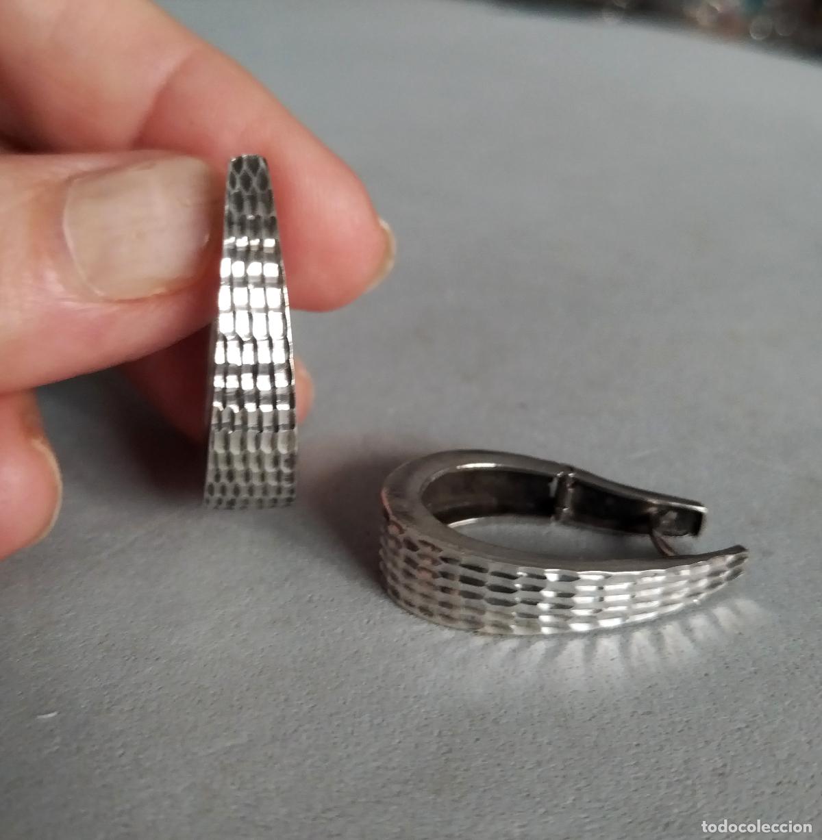 Joyeria: Pendientes de plata de ley. - Foto 1