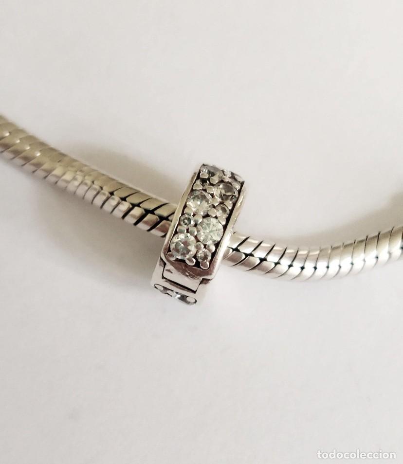 Schmuck: Aut&eacute;ntico clip Pandora de plata de ley contrastada con circonitas transparentes. 791817CZ