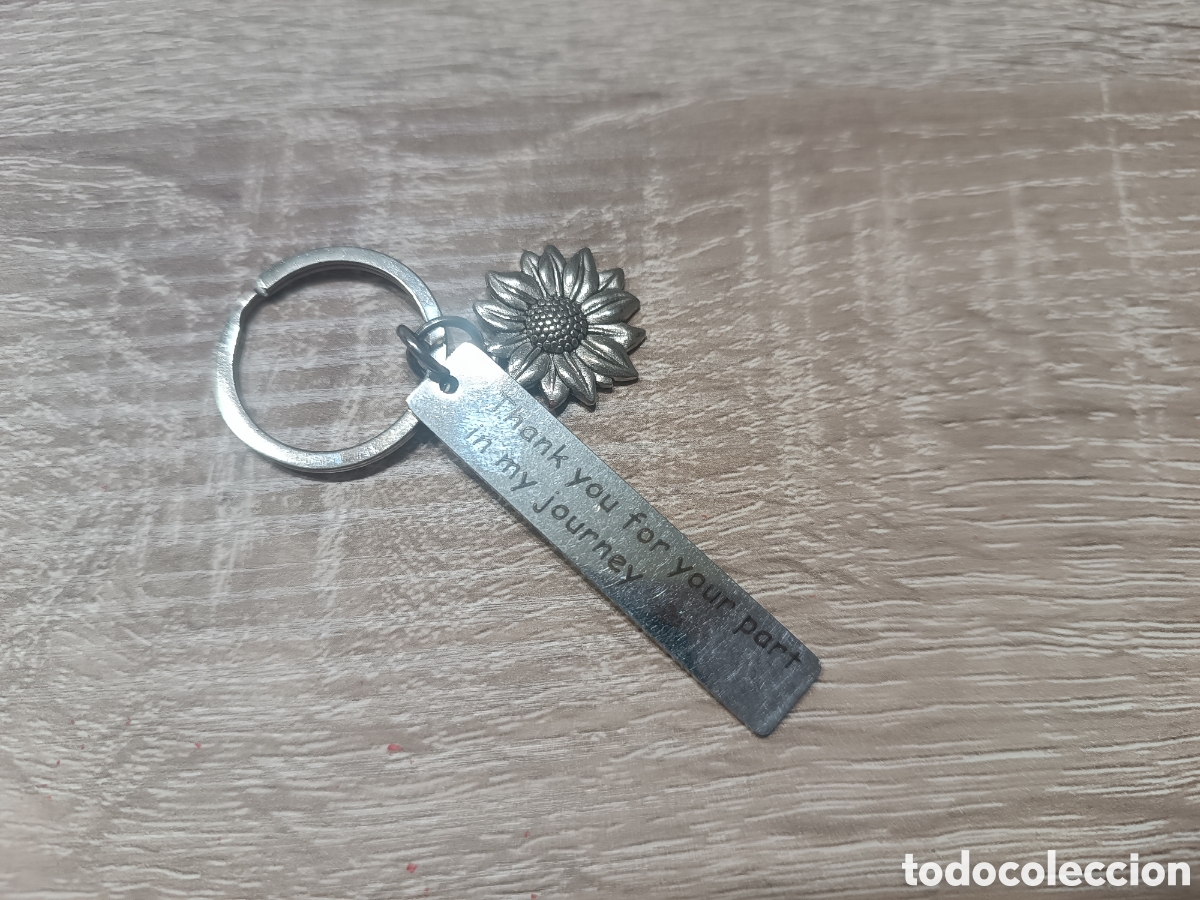 Joyeria: Llavero plateado con frase
