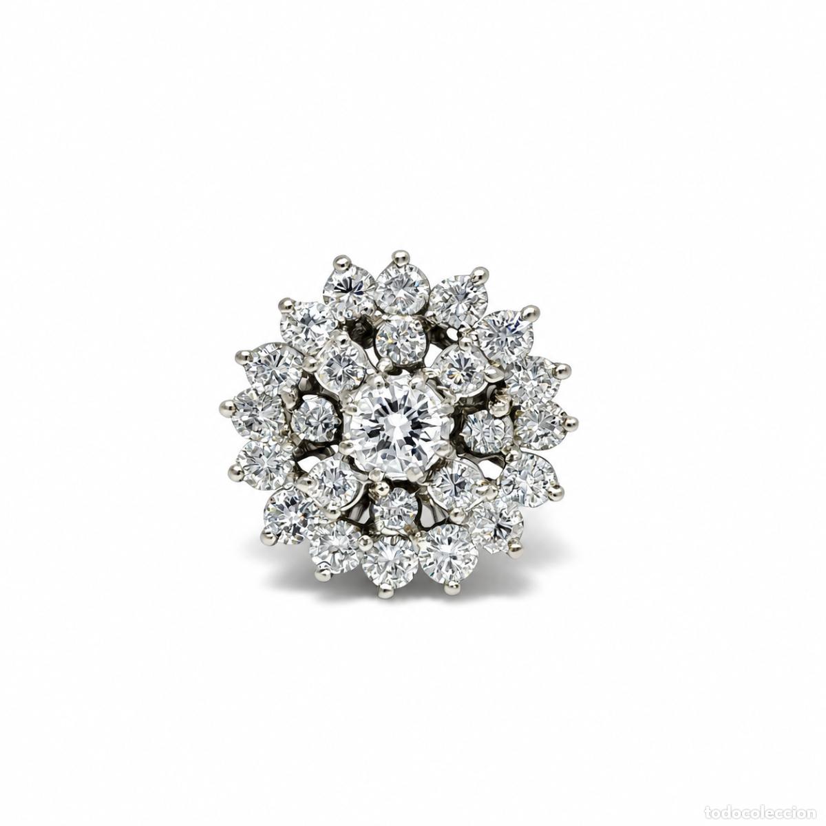 Joyeria: Anillo en Oro con Diamantes dise&ntilde;o Floral/ Roseton