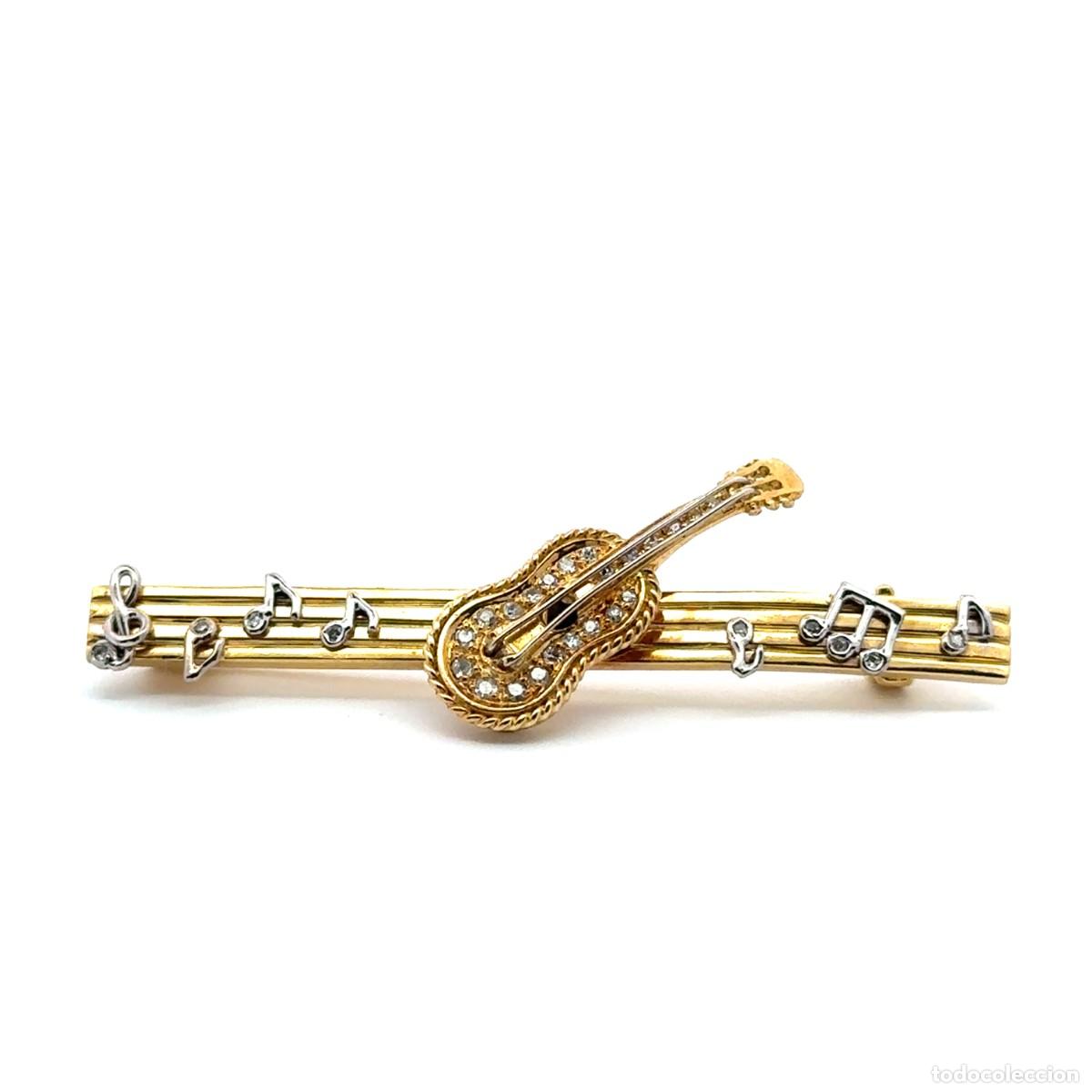 Joyeria: Broche de Guitarra en Oro con Diamantes - Foto 3
