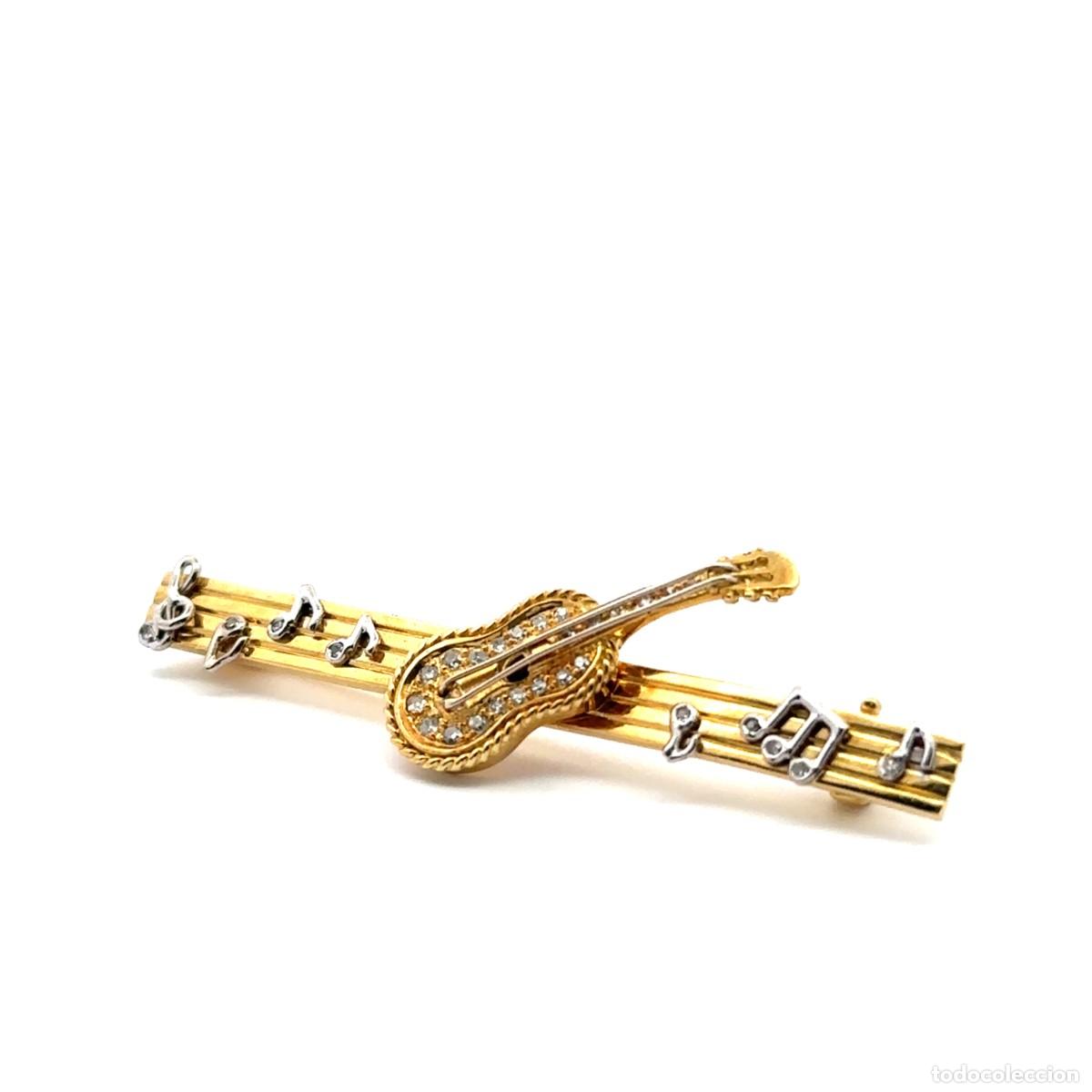 Joyeria: Broche de Guitarra en Oro con Diamantes - Foto 4