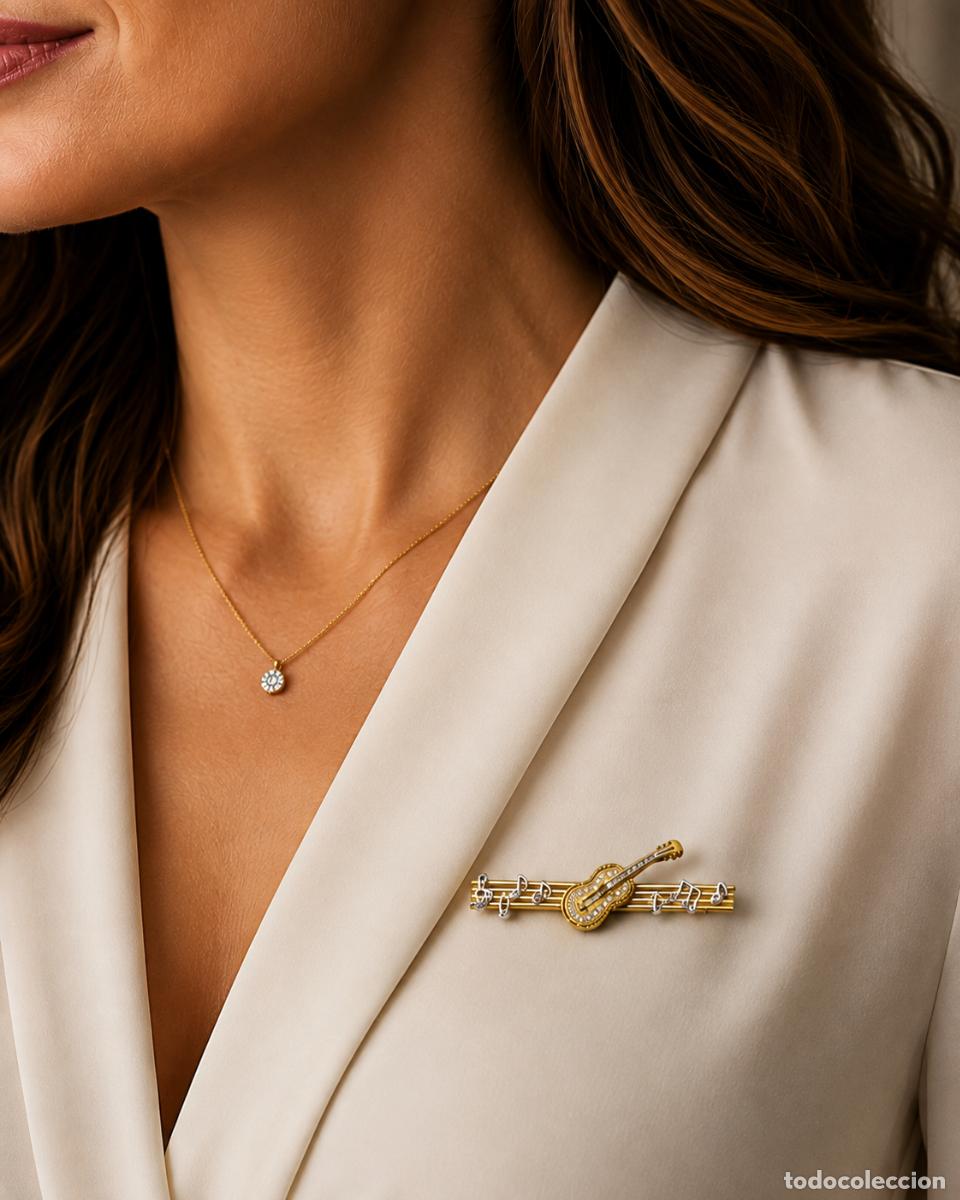 Joyeria: Broche de Guitarra en Oro con Diamantes - Foto 5