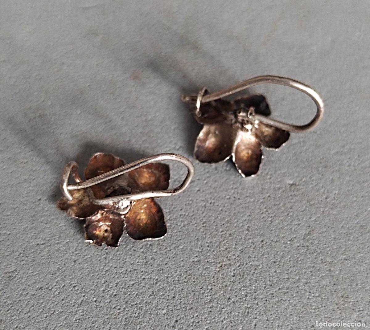 Joyeria: Pendientes de plata, forma flor. - Foto 4