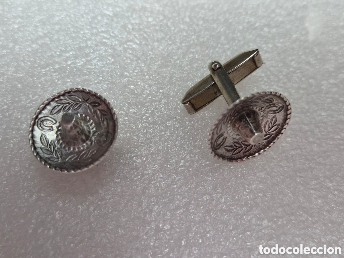 Joyeria: Gemelos de plata sombrero mejicano - Foto 3