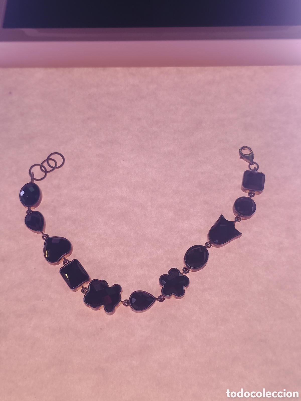 Joalharia: PULSERA TOUS PLATA Y PIEDRAS NEGRAS