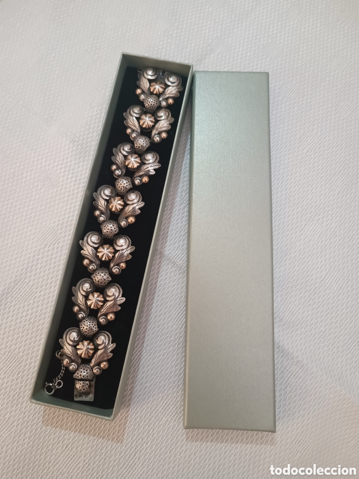 Joyeria: Pulsera Plata de Ley Noucentista a&ntilde;os 30-40