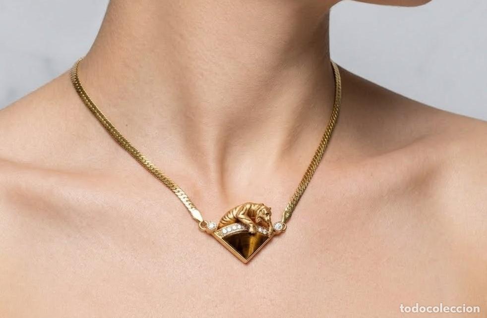 Joaillerie: GARGANTILLA DE ORO 18K/750 CON MOTIVO EN FORMA DE TIGRE