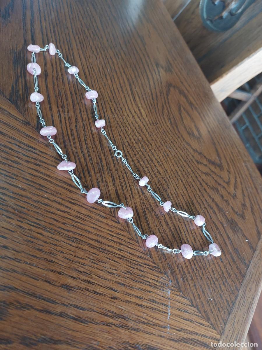 Joyeria: Precioso collar de rodricosita y plata