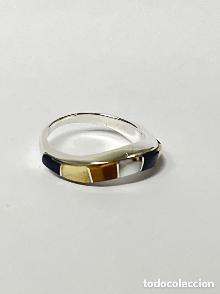 Joyeria: Anillo de plata y n&aacute;car S541
