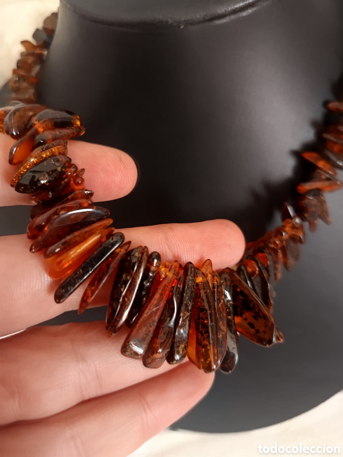 Joyeria: Collar antiguo gargantilla de ambar del Baltico - Foto 5