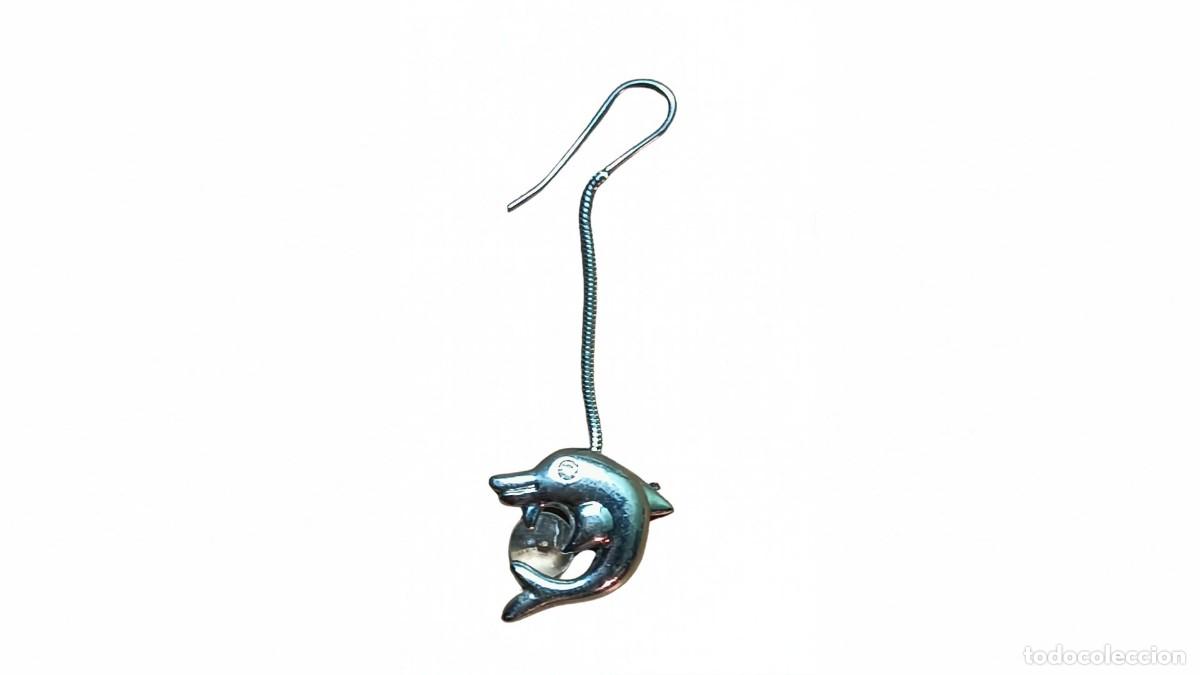 Joyeria: PENDIENTE VINTAGE - DELF&Iacute;N CON BOLA CRISTALINA - CADENA LARGA DE SERPIENTE