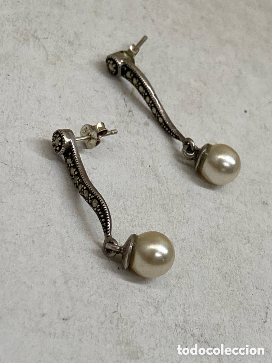 Joyeria: Pendientes de plata piedra luna P546