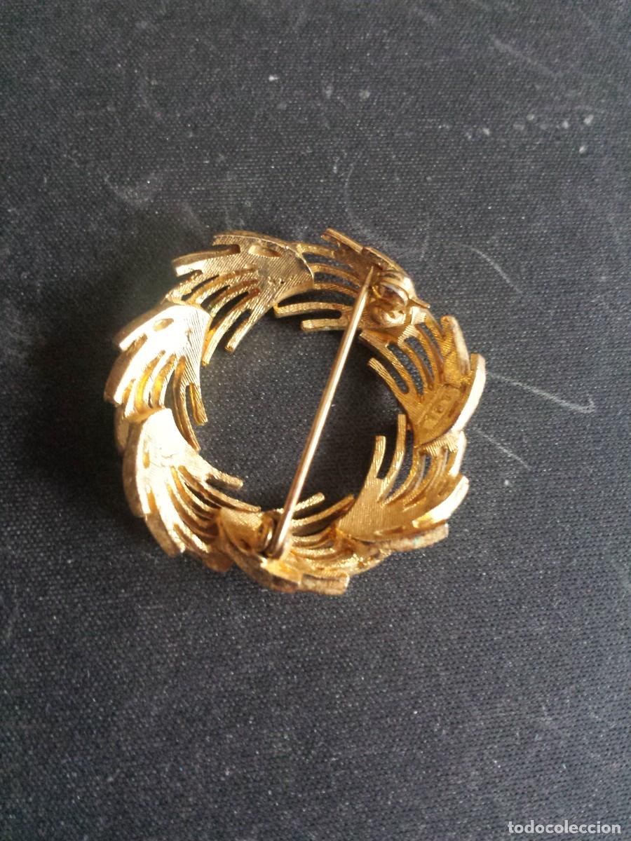 Joyeria: Broche de palmas en c&iacute;rculo dorado - Foto 2