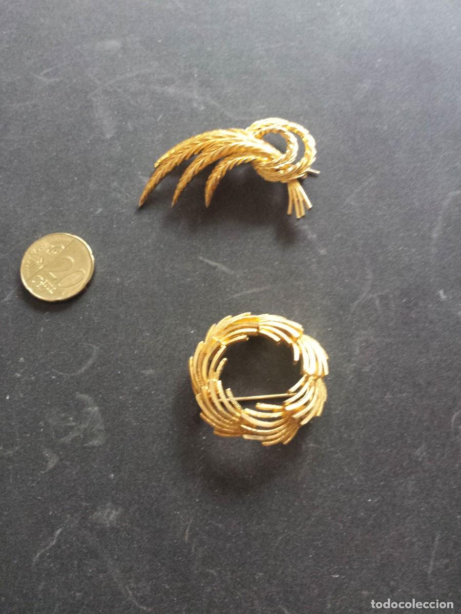 Joyeria: Broche de palmas en c&iacute;rculo dorado - Foto 3