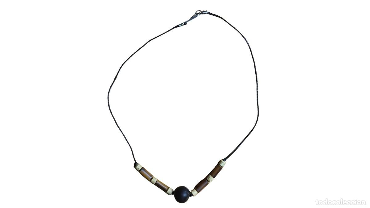 Joyeria: COLLAR &Eacute;TNICO VINTAGE - SEMILLA NATURAL OJO DE BUEY - IND&Iacute;GENA DEL AMAZONAS (BRASIL) - A&Ntilde;OS 90