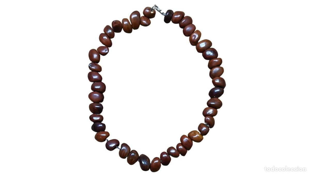Joyeria: COLLAR &Eacute;TNICO VINTAGE - SEMILLAS NATURALES DE CAMAJURO - ARTESAN&Iacute;A - INDIGENA - BRASIL