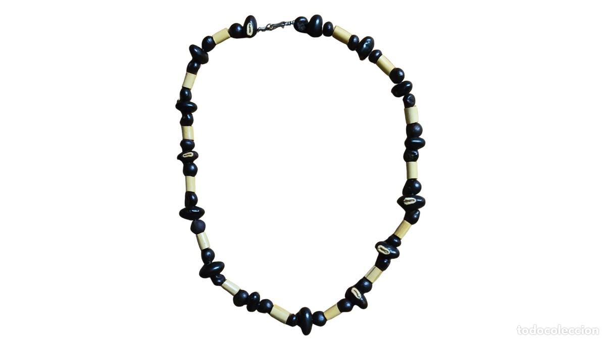 Joyeria: COLLAR &Eacute;TNICO VINTAGE - SEMILLAS NATURALES DE JATOB&Aacute;, TUBOS DE BAMBO - ARTESAN&Iacute;A - INDIGENA - BRASIL