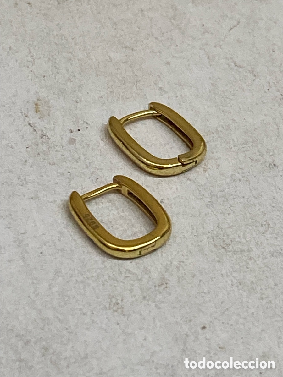 Joyeria: Pendientes de plata dorado P547