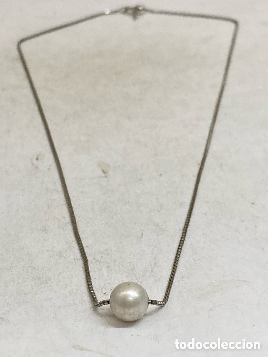 Joyeria: Collar de plata y perla CC516