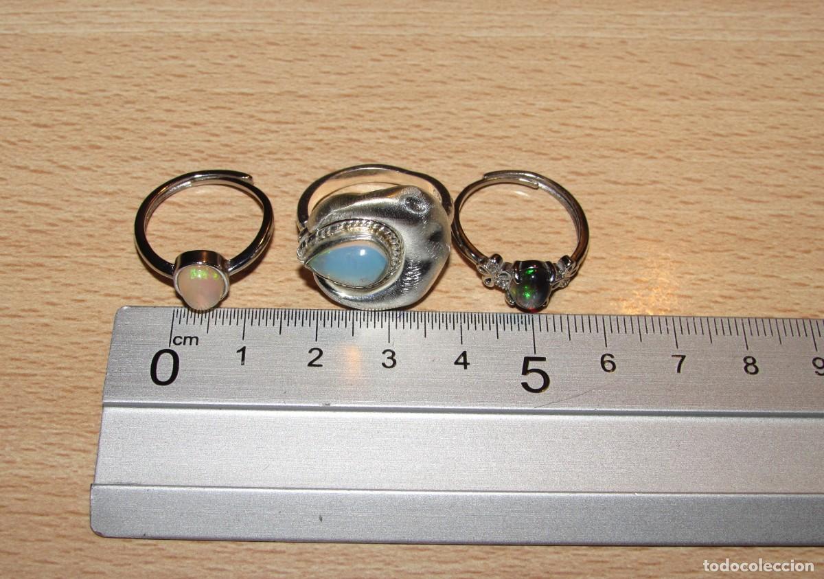Joyeria: Lote colecci&oacute;n 3 anillos sortijas &oacute;palos - Foto 22