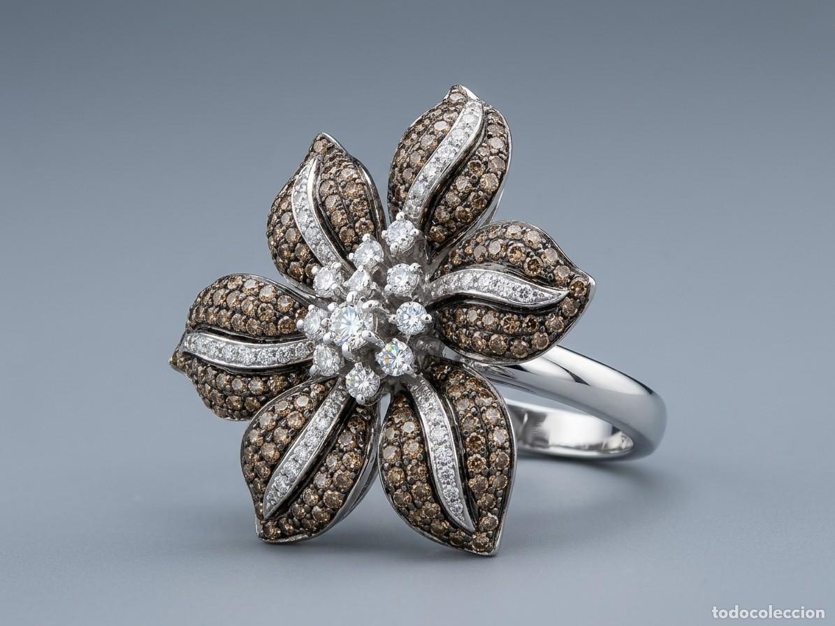Joyeria: ALTA JOYERIA-ESPECTACULAR SORTIJA DE ORO BLANCO Y DIAMANTES