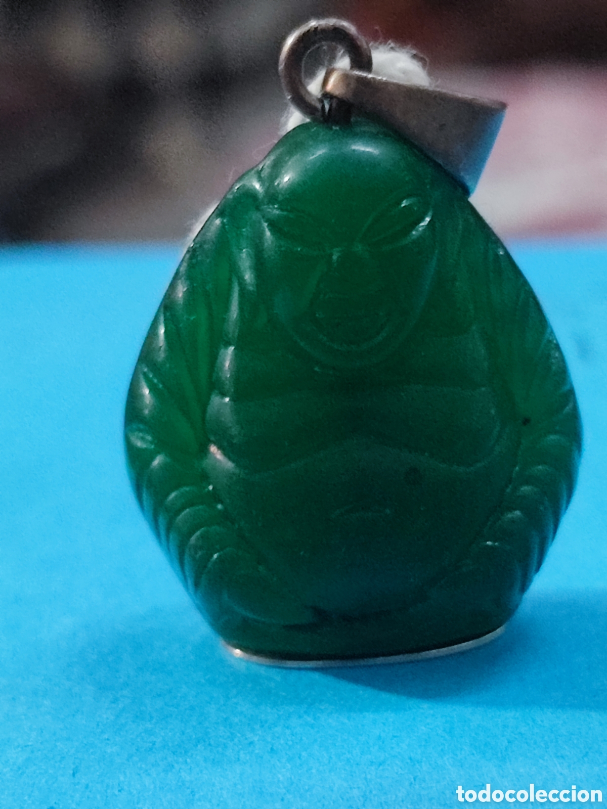 Joyeria: colgante tallado en jade verde - Foto 3
