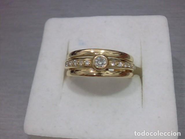 Joyeria: anillo en oro 18 kts y diamantes - Foto 4