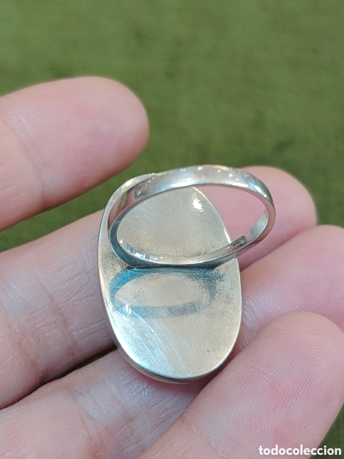 Joyeria: Juego de pendientes y anillo elaborado en plata y perlas de abul&oacute;n. - Foto 4