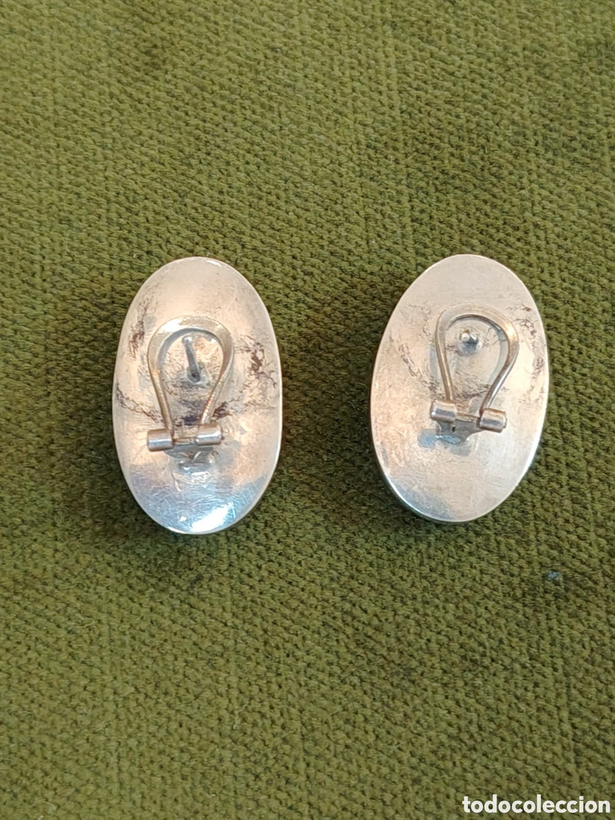 Joyeria: Juego de pendientes y anillo elaborado en plata y perlas de abul&oacute;n. - Foto 7