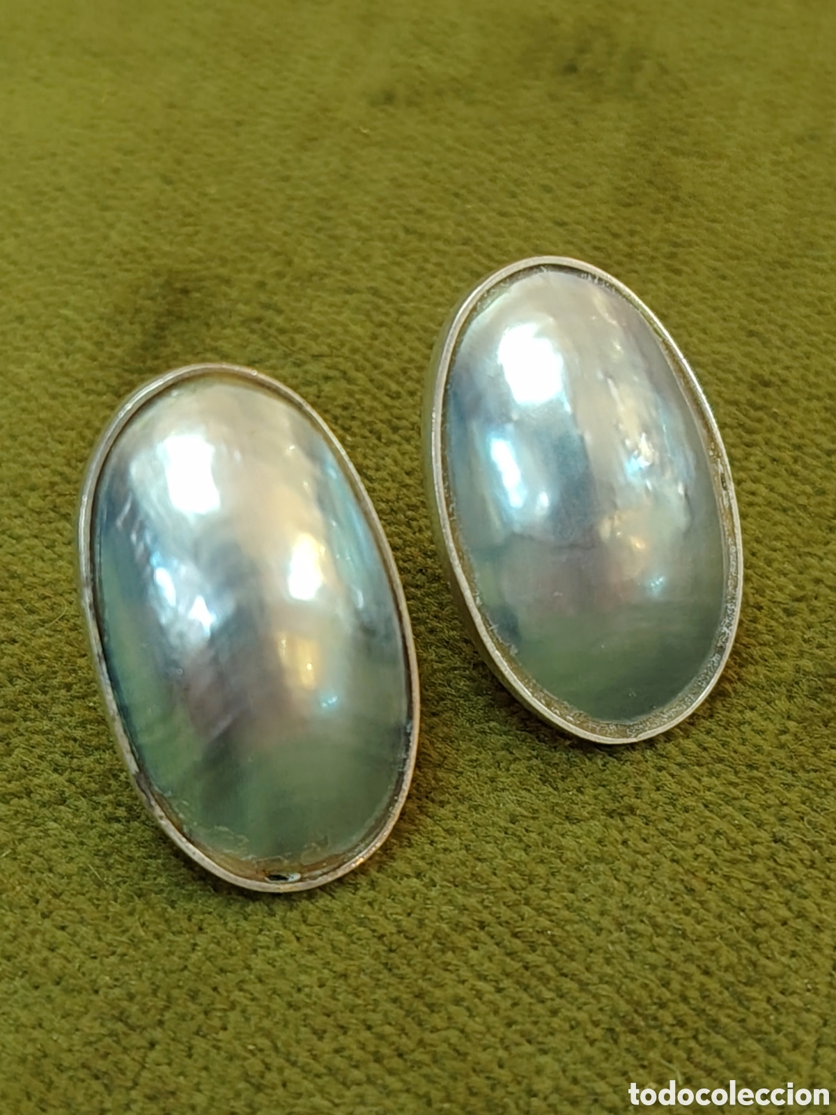 Joyeria: Juego de pendientes y anillo elaborado en plata y perlas de abul&oacute;n. - Foto 8