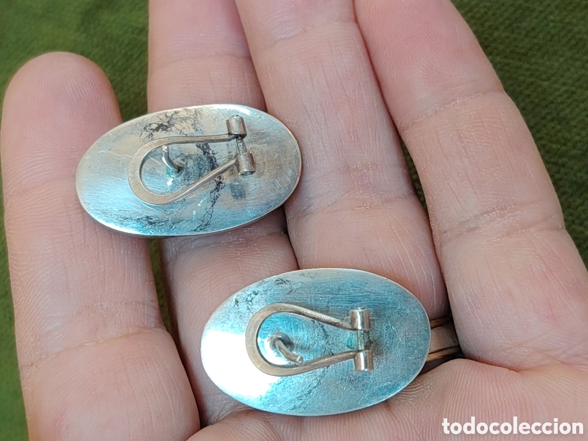 Joyeria: Juego de pendientes y anillo elaborado en plata y perlas de abul&oacute;n. - Foto 9