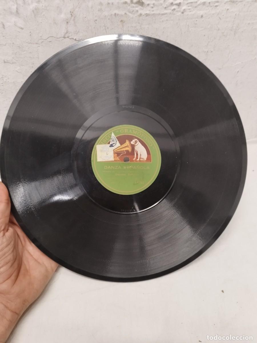 Joyeria: Antiguo Disco de Pizarra 78 RPM - Danza Espa&ntilde;ola, - Disco Gram&oacute;fono (La Voz de Su Amo).